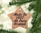 67th Birthday Made In 1957 All Parts Original - Star Ornament C
