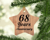 68th Anniversary 68 Years Anniversary - Star Ornament C