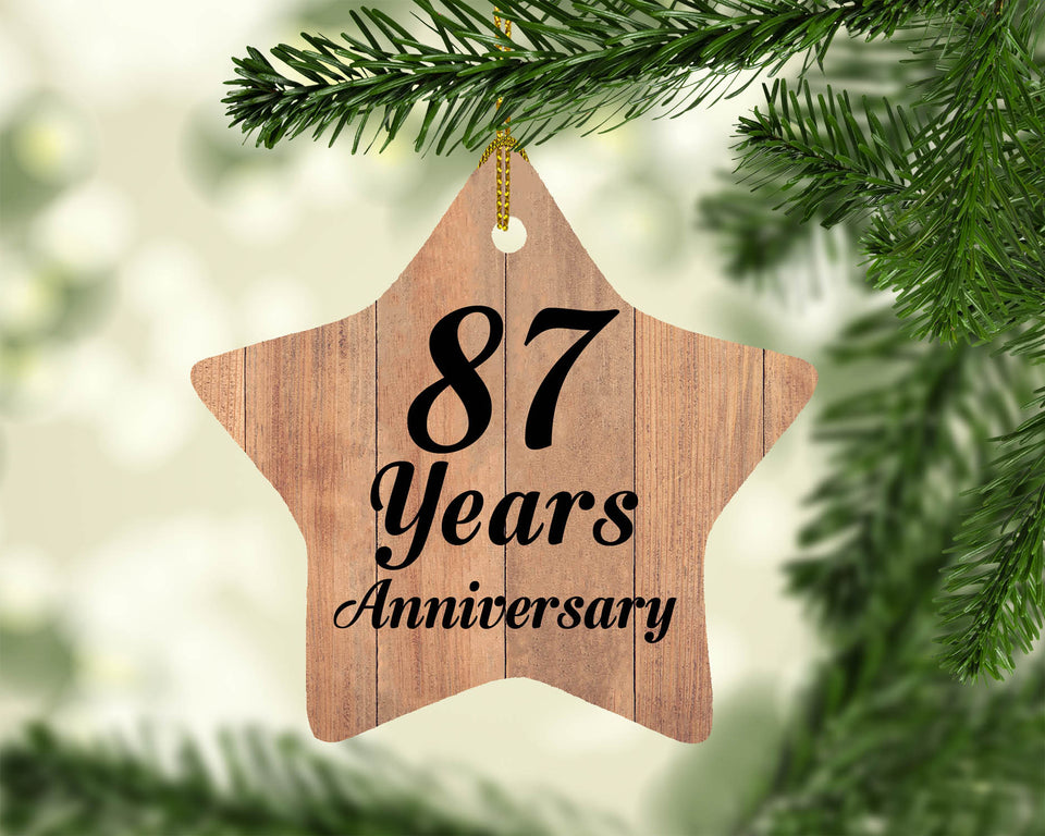 87th Anniversary 87 Years Anniversary - Star Ornament C