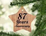 87th Anniversary 87 Years Anniversary - Star Ornament C