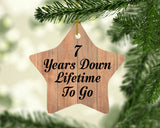 7th Anniversary 7 Years Down Lifetime To Go - Star Ornament C