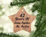 42nd Anniversary 42 Years Of Being Mr Perfect - Star Ornament C