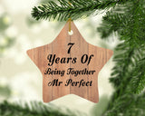 7th Anniversary 7 Years Of Being Mr Perfect - Star Ornament C