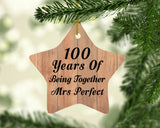 100th Anniversary 100 Years Of Being Mrs Perfect - Star Ornament C