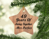 49th Anniversary 49 Years Of Being Mrs Perfect - Star Ornament C