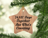 68th Anniversary 24,837 Days Together Who's Counting - Star Ornament C