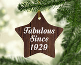95th Birthday Fabulous Since 1929 - Star Ornament D