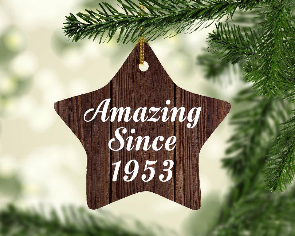 71st Birthday Amazing Since 1953 - Star Ornament D