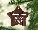 7th Birthday Amazing Since 2017 - Star Ornament D