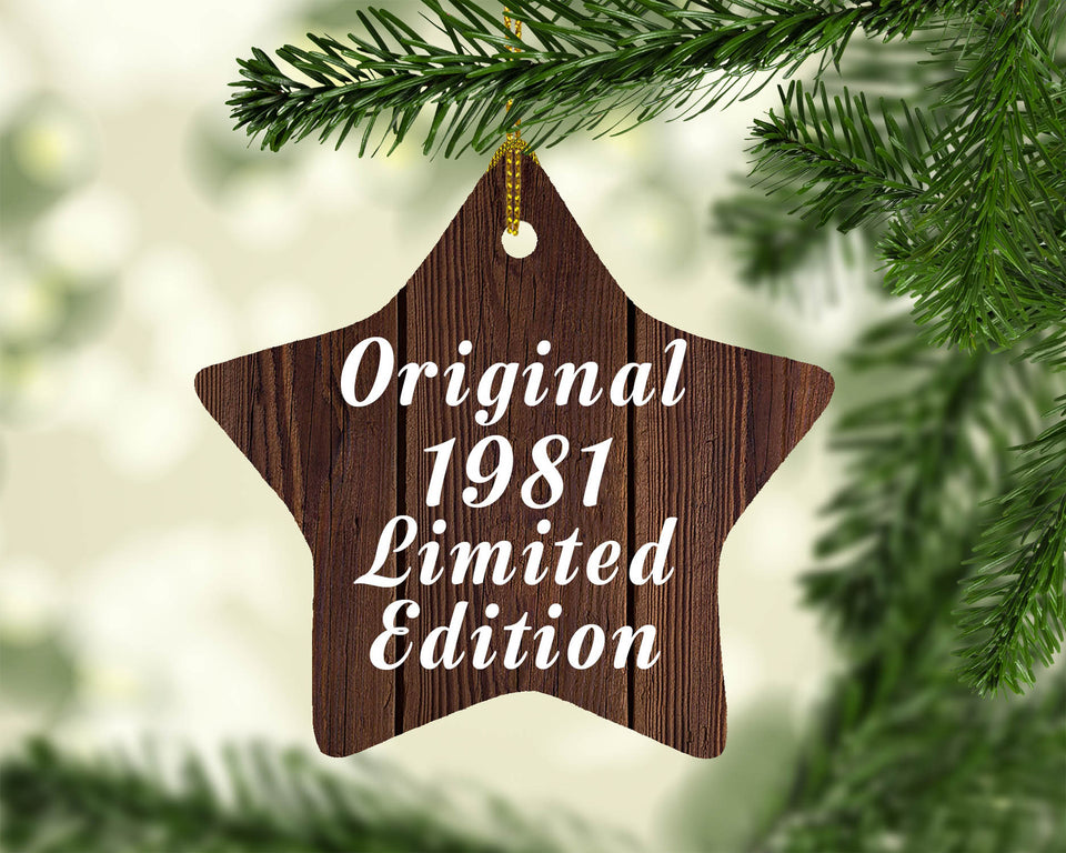 43rd Birthday Original 1981 Limited Edition - Star Ornament D