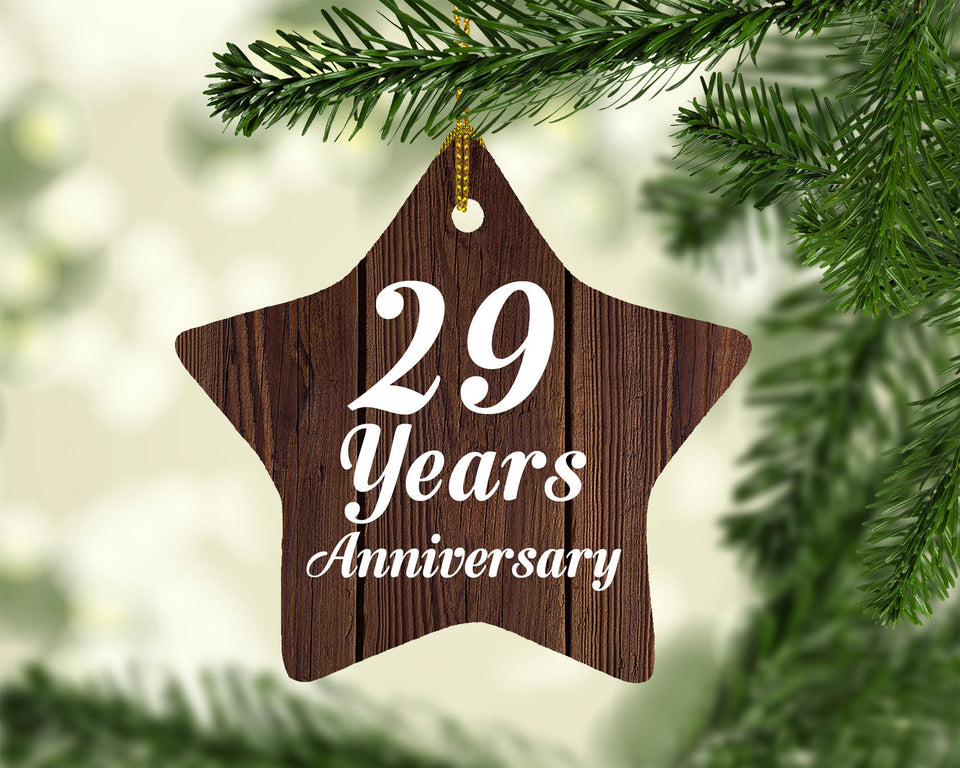 29th Anniversary 29 Years Anniversary - Star Ornament D