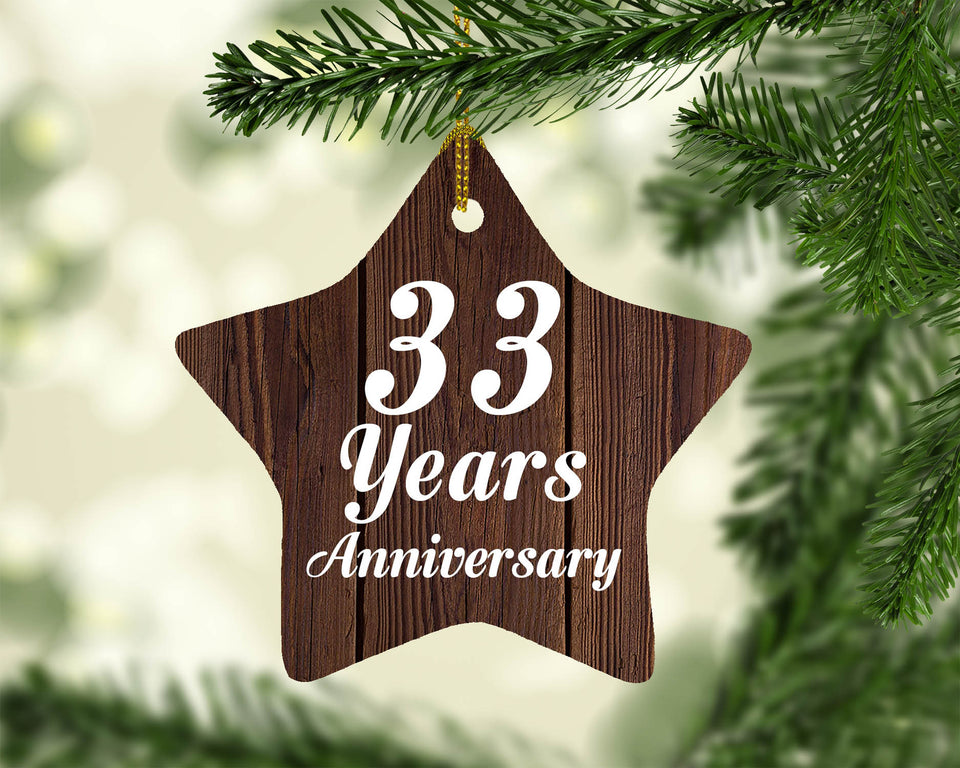 33rd Anniversary 33 Years Anniversary - Star Ornament D