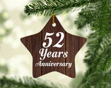 52nd Anniversary 52 Years Anniversary - Star Ornament D