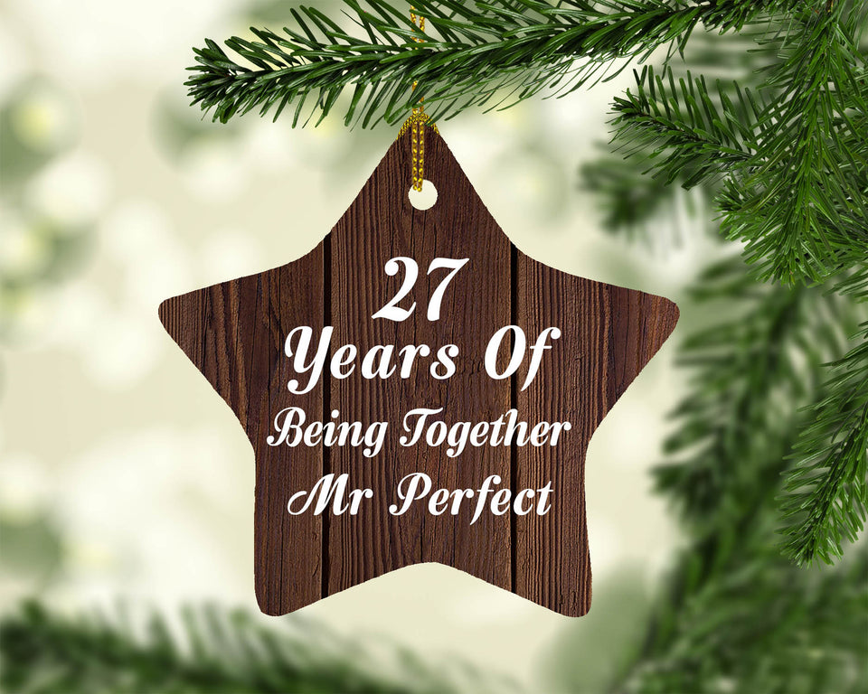 27th Anniversary 27 Years Of Being Mr Perfect - Star Ornament D