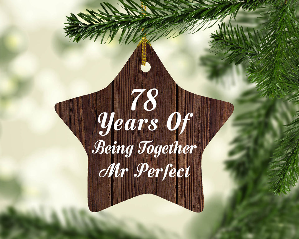 78th Anniversary 78 Years Of Being Mr Perfect - Star Ornament D