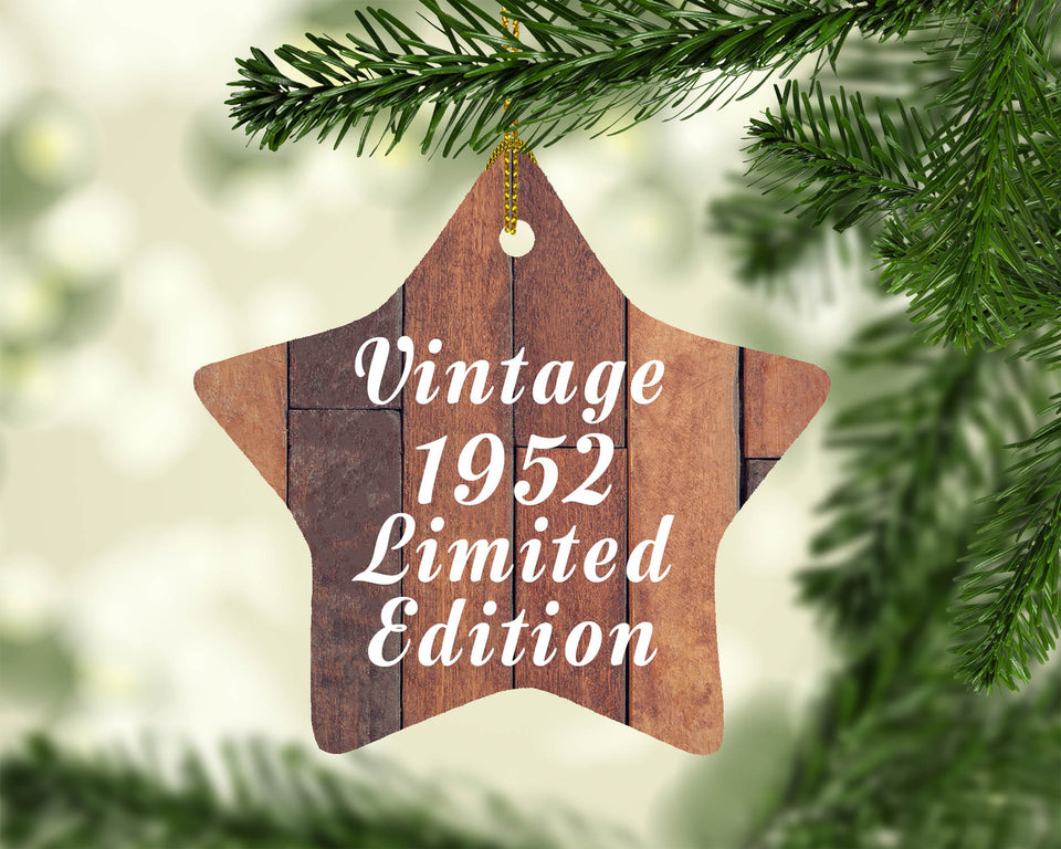 72nd Birthday Vintage 1952 Limited Edition - Star Ornament E