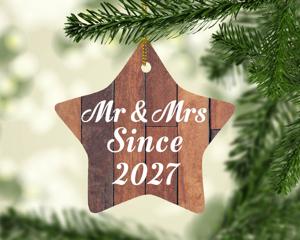 Anniversary Mr & Mrs Since 2027 - Star Ornament E