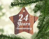 24th Anniversary 24 Years Anniversary - Star Ornament E