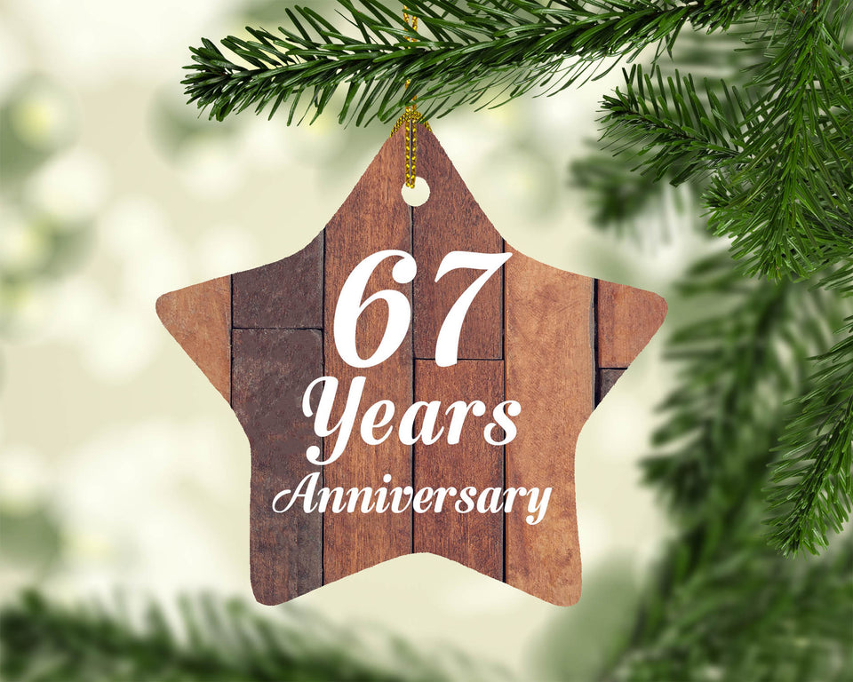 67th Anniversary 67 Years Anniversary - Star Ornament E
