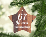 67th Anniversary 67 Years Anniversary - Star Ornament E