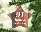 91st Anniversary 91 Years Anniversary - Star Ornament E