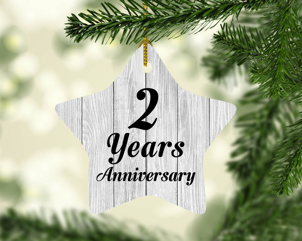 2nd Anniversary 2 Years Anniversary - Star Ornament F