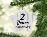 2nd Anniversary 2 Years Anniversary - Star Ornament F