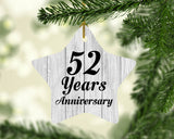 52nd Anniversary 52 Years Anniversary - Star Ornament F