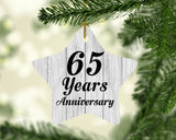65th Anniversary 65 Years Anniversary - Star Ornament F