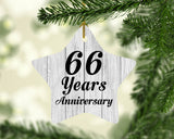 66th Anniversary 66 Years Anniversary - Star Ornament F