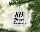 80th Anniversary 80 Years Anniversary - Star Ornament F