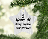 2nd Anniversary 2 Years Of Being Mr Perfect - Star Ornament F