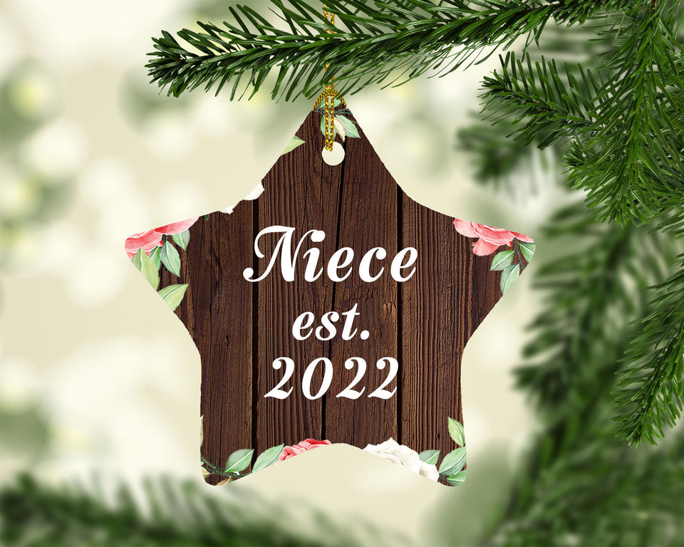 Niece Established Est. 2022 - Star Ornament A
