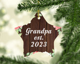Grandpa Established Est. 2023 - Star Ornament A