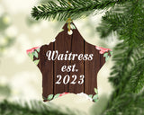 Waitress Established Est. 2023 - Star Ornament A