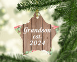 Grandson Established Est. 2024 - Star Ornament B