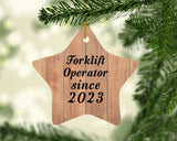 Forklift Operator Since 2023 - Star Ornament C