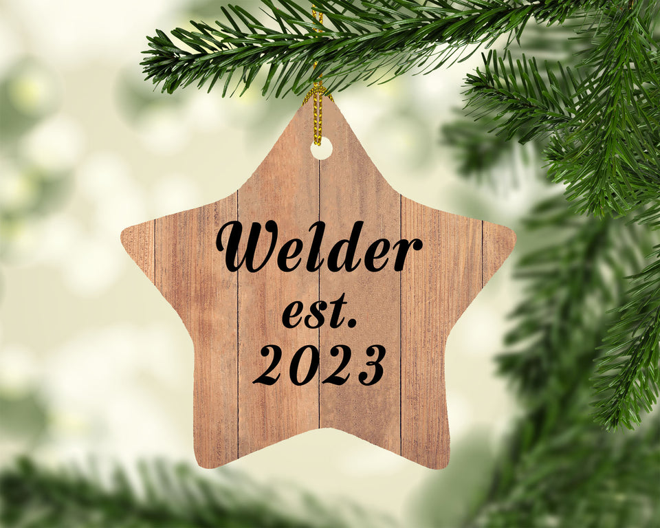 Welder Established Est. 2023 - Star Ornament C