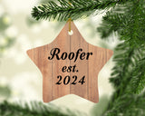 Roofer Established Est. 2024 - Star Ornament C