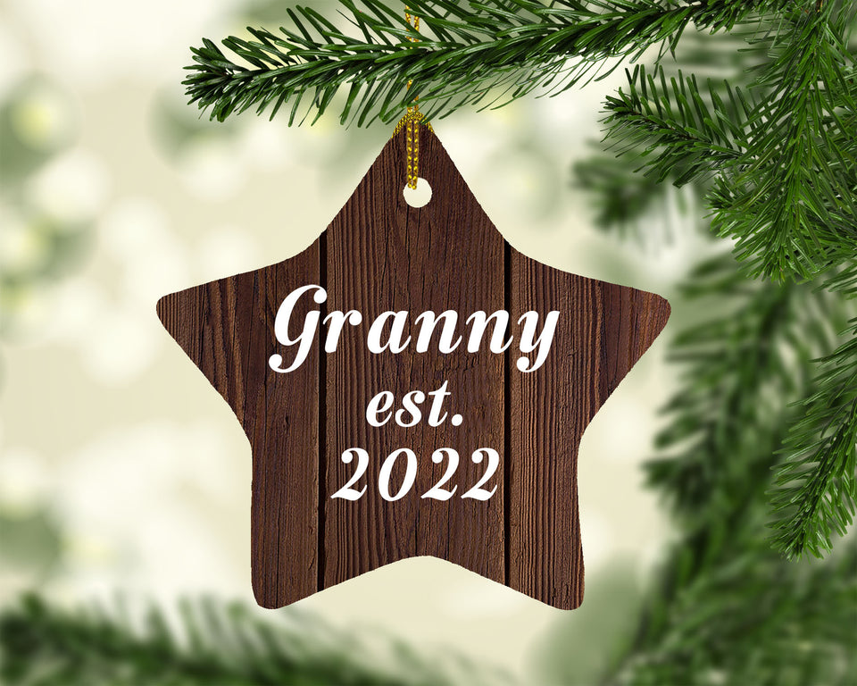 Granny Established Est. 2022 - Star Ornament D