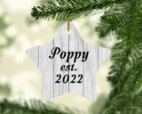 Poppy Established Est. 2022 - Star Ornament F