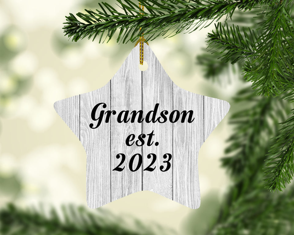 Grandson Established Est. 2023 - Star Ornament F