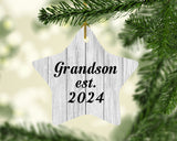 Grandson Established Est. 2024 - Star Ornament F