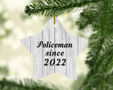 Policeman Since 2022 - Star Ornament F