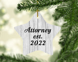 Attorney Established Est. 2022 - Star Ornament F