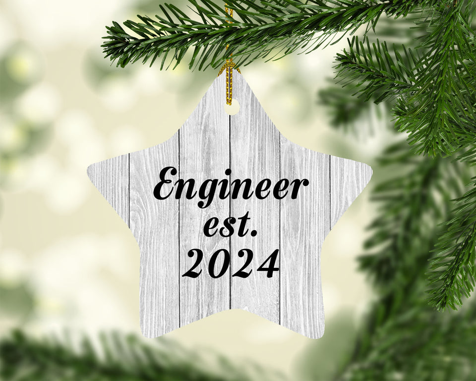Engineer Established Est. 2024 - Star Ornament F