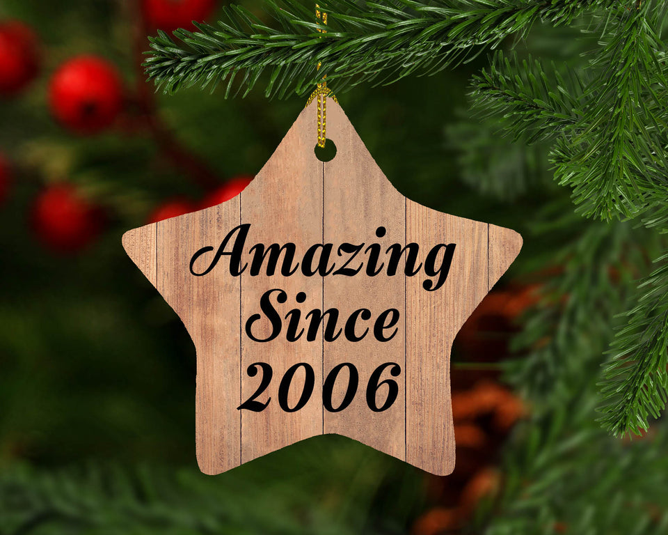 18th Birthday Amazing Since 2006 - Star Ornament C