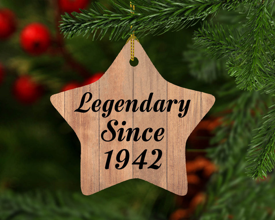 82nd Birthday Legendary Since 1942 - Star Ornament C