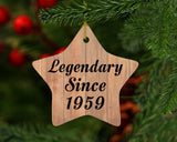 65th Birthday Legendary Since 1959 - Star Ornament C