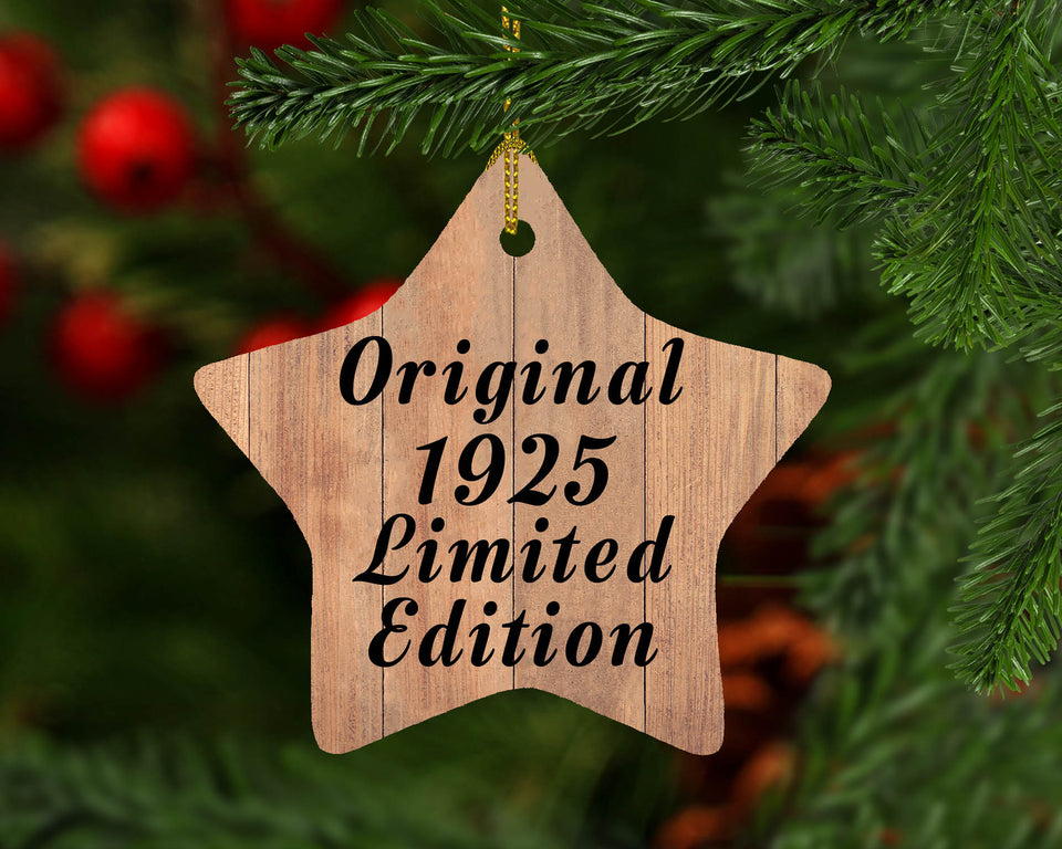 99th Birthday Original 1925 Limited Edition - Star Ornament C